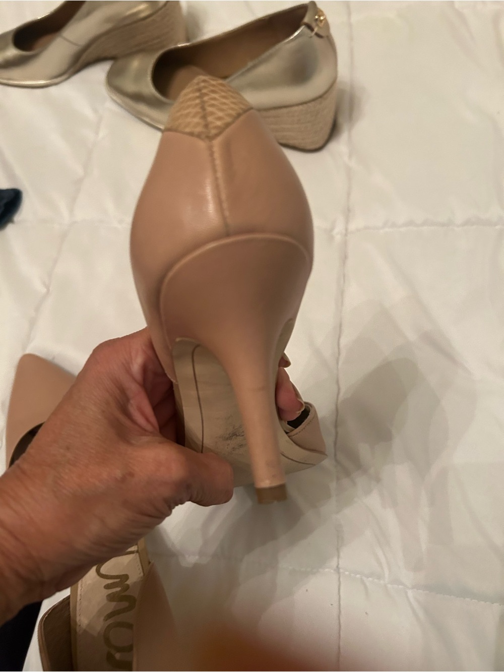 Sam Edelman Women's Nude Pointed D'Orsay heels sz 9 - Picture 2 of 4